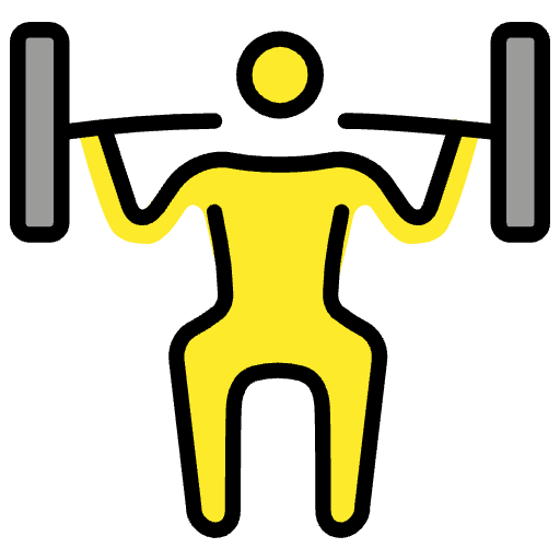 Man Lifting Weights Emoji from OpenMoji Emoji Set