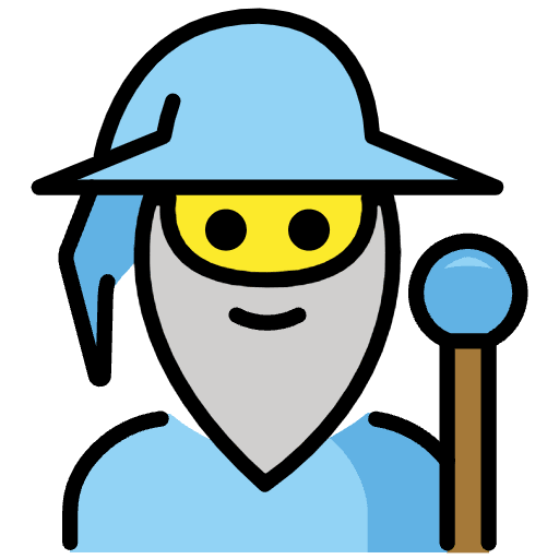 Man Mage Emoji from OpenMoji Emoji Set