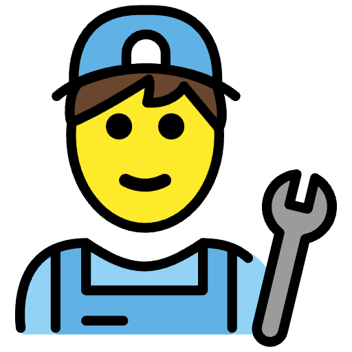 Man Mechanic Emoji from OpenMoji Set