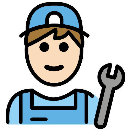 Man Mechanic Light Skin Tone Element from OpenMoji Emoji Set
