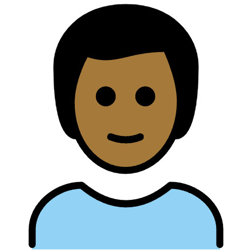 Man Medium Dark Skin Tone Element from OpenMoji Emoji Set