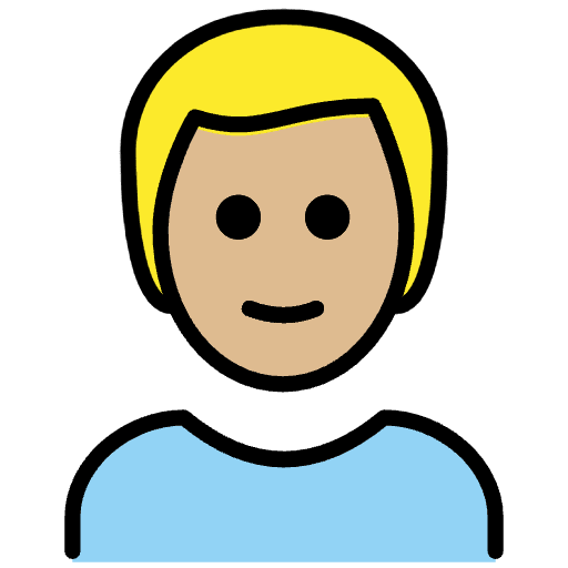 Man Medium Light Skin Tone Element from OpenMoji Emoji Set