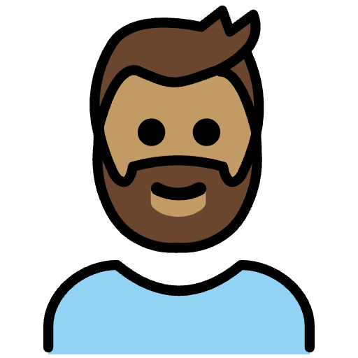 Man Medium Skin Tone Beard Element from OpenMoji Emoji Set