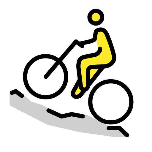 Man Mountain Biking Emoji from OpenMoji Emoji Set