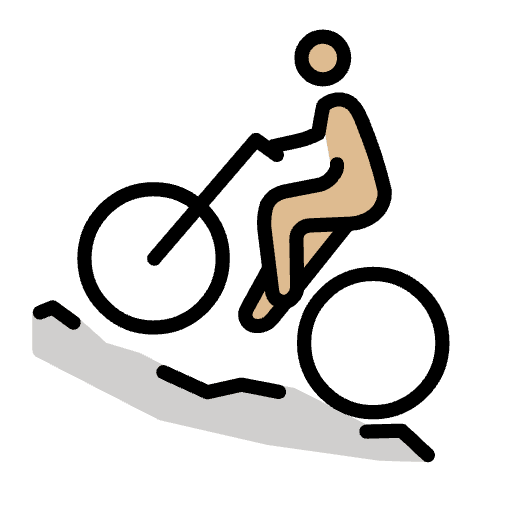 Man Mountain Biking Medium Light Skin Tone Emoji from OpenMoji Emoji Set