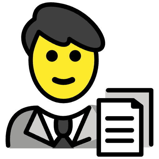 Man Office Worker Emoji from OpenMoji Emoji Set