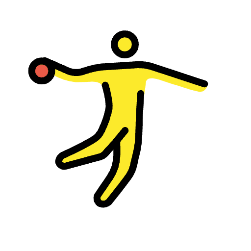 Man Playing Handball Element from OpenMoji Emoji Set