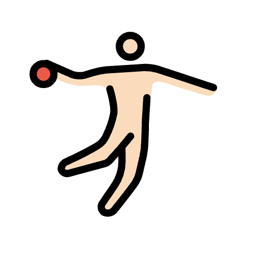 Man Playing Handball Light Skin Tone Emoji from OpenMoji Set