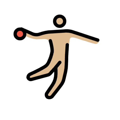 Man Playing Handball Medium Light Skin Tone Emoji from OpenMoji Set