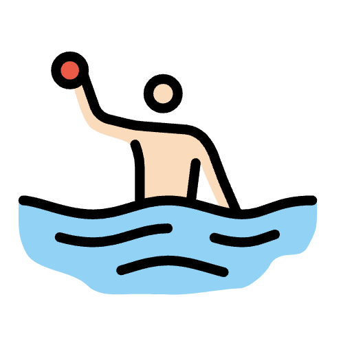 Man Playing Water Polo Light Skin Tone Emoji from OpenMoji Emoji Set