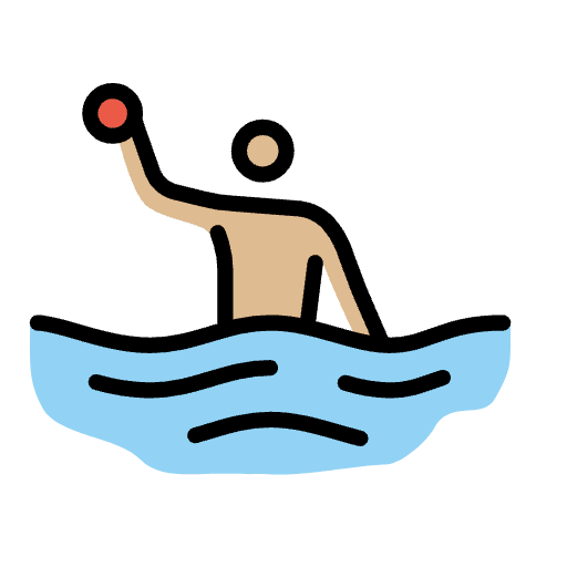 Man Playing Water Polo Medium Light Skin Tone Emoji from OpenMoji Set