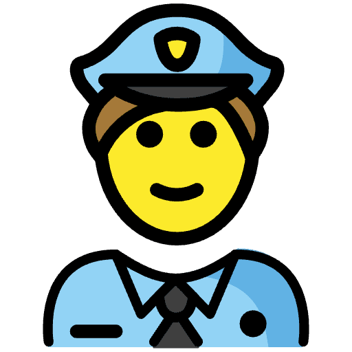 Man Police Officer Emoji from OpenMoji Set