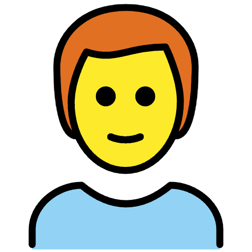 Man Red Hair Emoji from OpenMoji Emoji Set