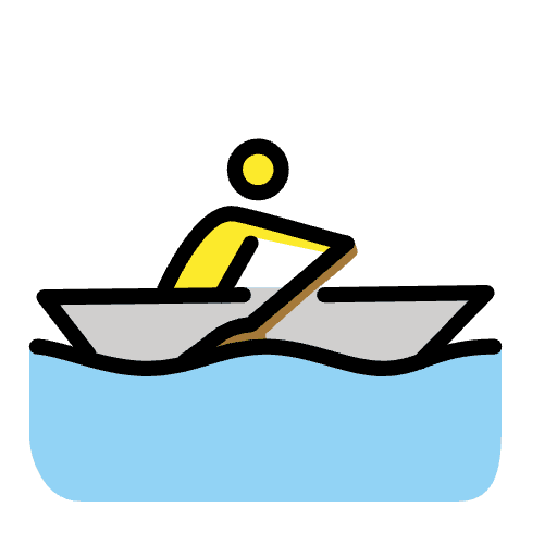 Man Rowing Boat Element from OpenMoji Emoji Set