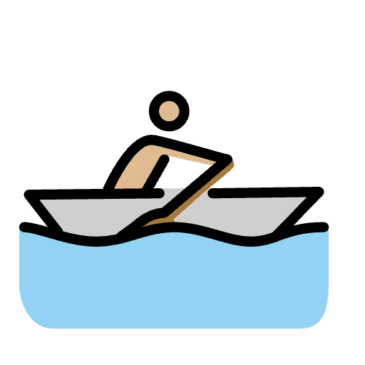 Man Rowing Boat Medium Light Skin Tone Emoji from OpenMoji Set