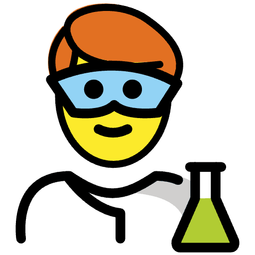 Man Scientist Element from OpenMoji Emoji Set