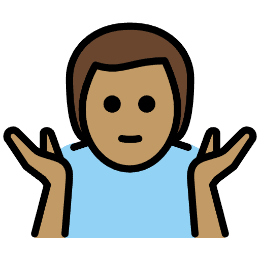 Man Shrugging Medium Skin Tone Element from OpenMoji Emoji Set