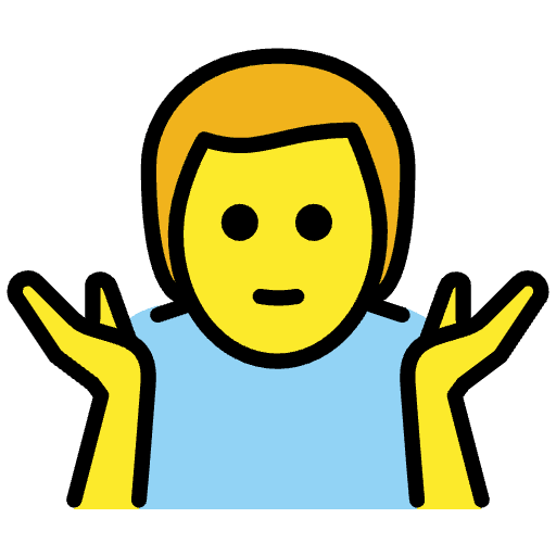 Man Shrugging Emoji from OpenMoji Set