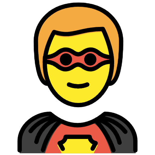 Man Superhero Emoji from OpenMoji Set