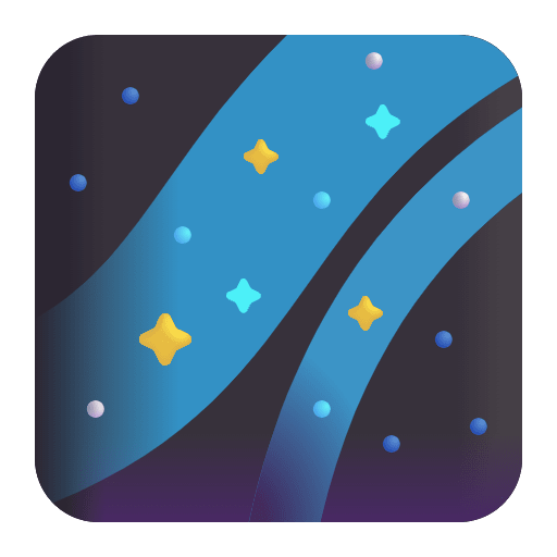 Milky Way Color Emoji from Fluent Emoji Color Set