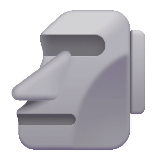 Moai Color Emoji from Fluent Emoji Color Set