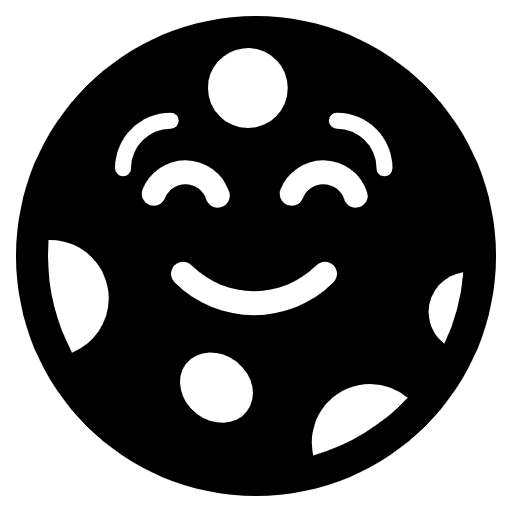 New Moon Face High Contrast Emoji from Fluent Emoji High Contrast Set