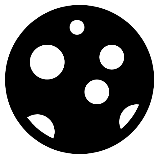 New Moon High Contrast Emoji from Fluent Emoji High Contrast Set