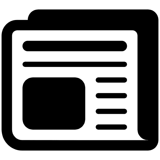 Newspaper High Contrast Emoji from Fluent Emoji High Contrast Set