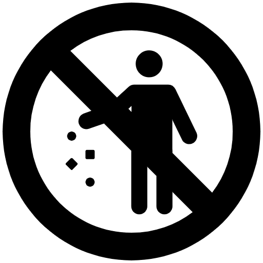No Littering High Contrast Emoji from Fluent Emoji High Contrast Set