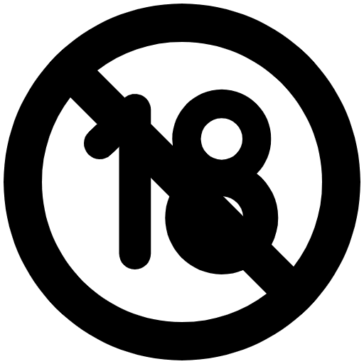 No One Under Eighteen High Contrast Emoji from Fluent Emoji High Contrast Set