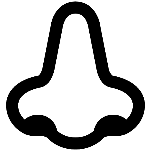 Nose High Contrast Default Emoji from Fluent Emoji High Contrast Set