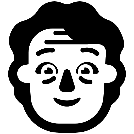 Older Person High Contrast Default Emoji from Fluent Emoji High Contrast Set