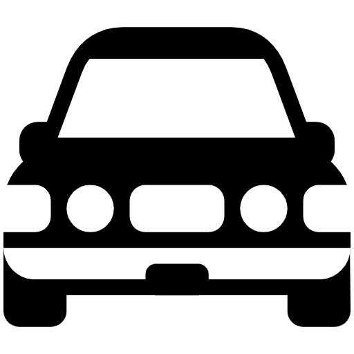 Oncoming Automobile High Contrast Element from Fluent Emoji High Contrast Set