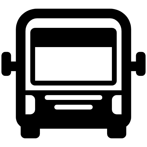 Oncoming Bus High Contrast Emoji from Fluent Emoji High Contrast Set