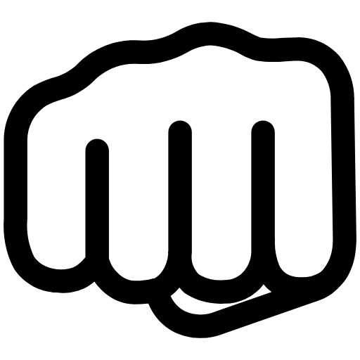 Oncoming Fist High Contrast Default Element from Fluent Emoji High Contrast Set