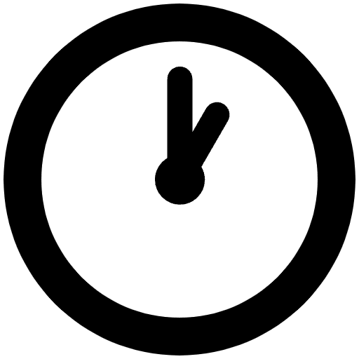 One Oclock High Contrast Emoji from Fluent Emoji High Contrast Set