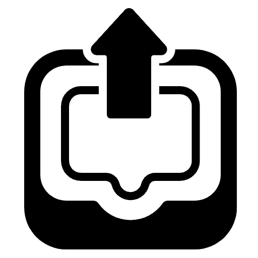 Outbox Tray High Contrast Emoji from Fluent Emoji High Contrast Set
