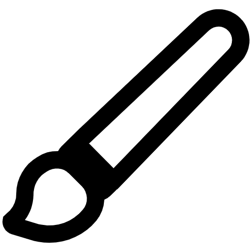 Paintbrush High Contrast Element from Fluent Emoji High Contrast Set