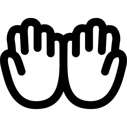 Palms Up Together High Contrast Default Emoji from Fluent Emoji High Contrast Set