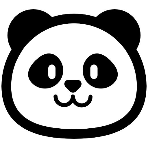 Panda High Contrast Emoji from Fluent Emoji High Contrast Set