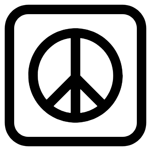 Peace Symbol High Contrast Emoji from Fluent Emoji High Contrast Set