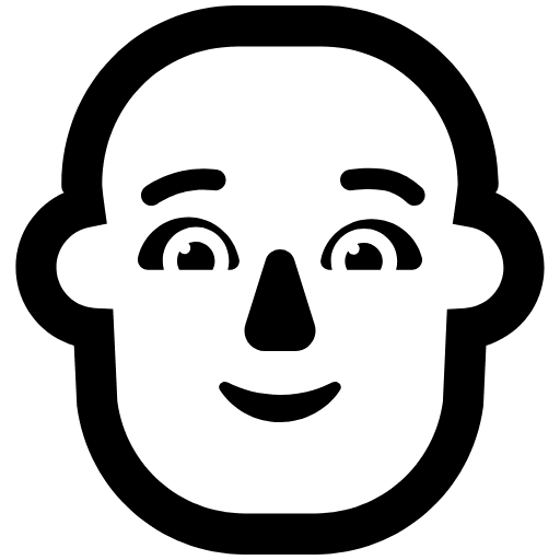 Person Bald High Contrast Default Emoji from Fluent Emoji High Contrast Set