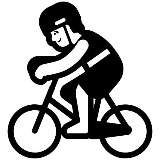 Person Biking High Contrast Default Emoji from Fluent Emoji High Contrast Set