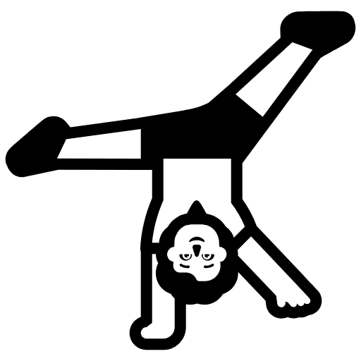 Person Cartwheeling High Contrast Default Element from Fluent Emoji High Contrast Set