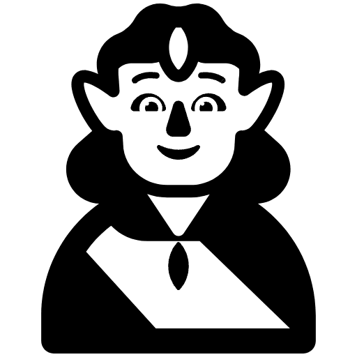 Person Elf High Contrast Default Emoji from Fluent Emoji High Contrast Set