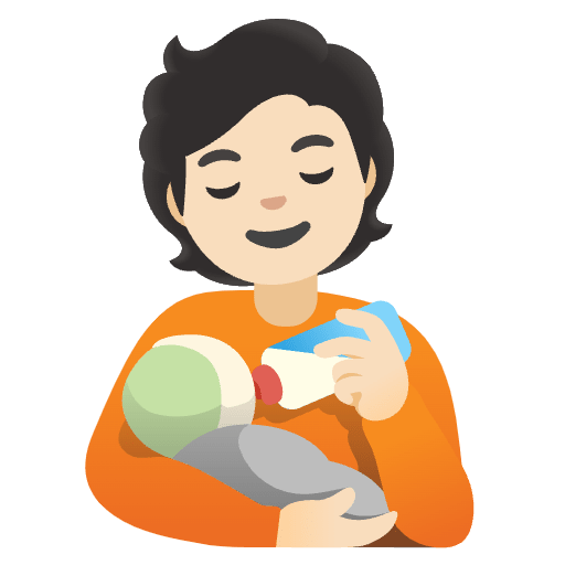 Person Feeding Baby Light Skin Tone Emoji from Noto Emojis Set