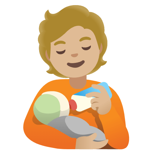 Person Feeding Baby Medium Light Skin Tone Emoji from Noto Emojis Set