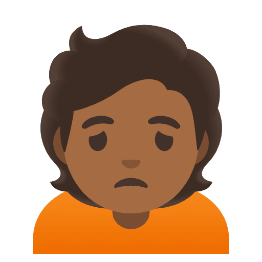 Person Frowning Medium Dark Skin Tone Element from Noto Emojis Set