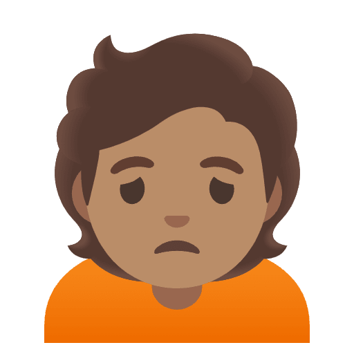 Person Frowning Medium Skin Tone Element from Noto Emojis Set