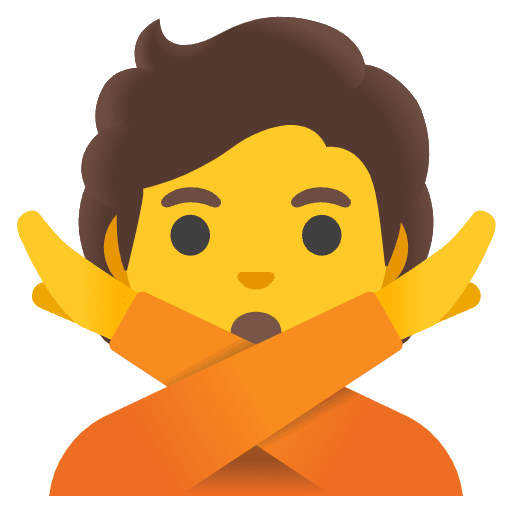 Person Gesturing No Emoji from Noto Emoji Set